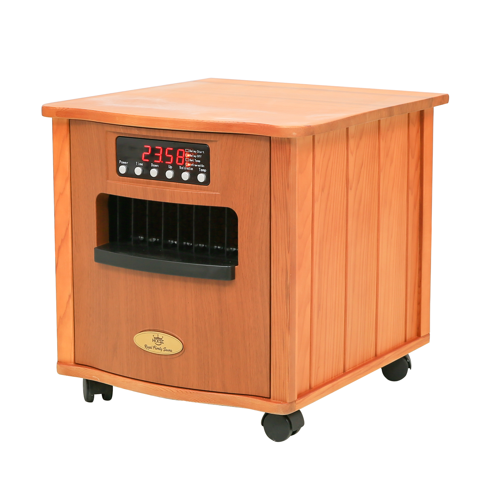 HKXSC 501R Bedside Cupboard Portable Heater In Red Cedar